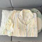Summer 2026 New Short-Sleeved Shorts Pajamas Women's Cartoon Cute Girl Cardigan Set Ladies Sleepwear Breathable Homewear - Matrix-studios.com