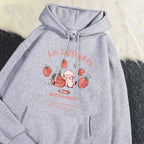 Fashion Women'S Hoodie Cute Strawberry And Rabbit Printed Sweatshirt Pocket Soft Warm Breathable Pullover Autumn Winter Hoody - Matrix Studios