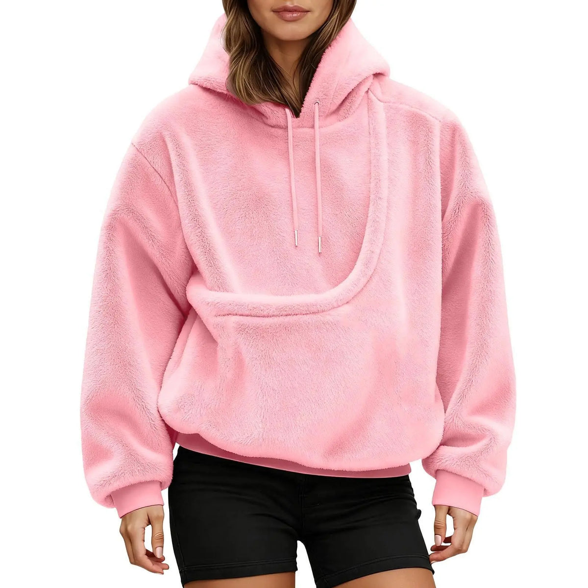 Unisex Pet Carrier Hoodie Cat Dog Bag Long Sleeve Sweatshirt Multiple Colors Plush Daily Wear Fashion Accessory - Matrix Studios