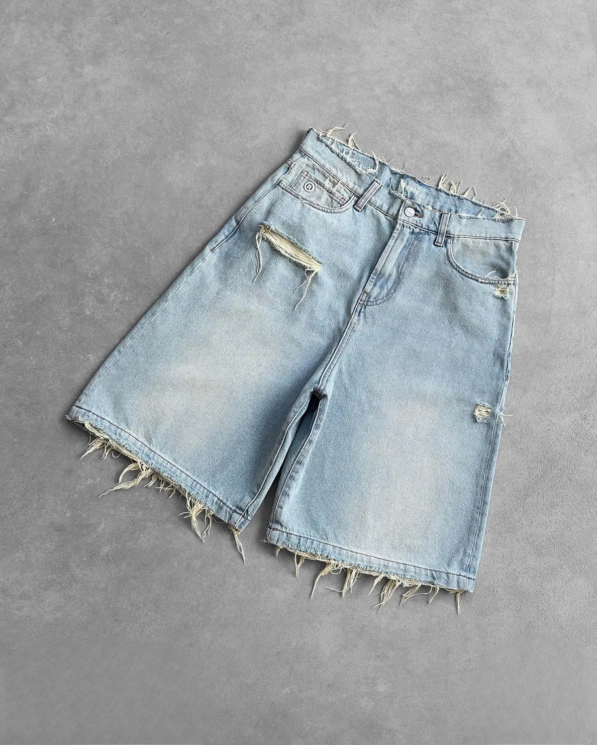 Straight Jeans Distressed Men Jean Ripped Holes Washed Denim Pants Ankle Length Loose Solid Zipper Fly Pockets Casual 2025 - Matrix Studios