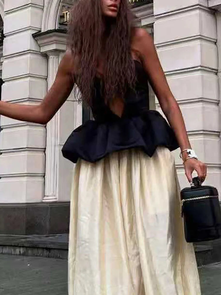 New Summer Off Shoulder Slim Fit Party Suit Elegant Temperament Solid Outfit Ladies Sexy Strapless Top And Pants Two Piece Set - Matrix-studios.com