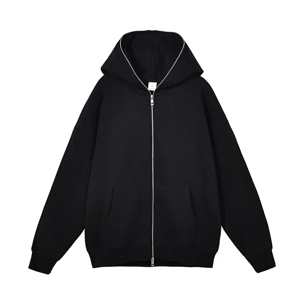 Men's and women's full zip hooded jackets zip hoodies casual cardigans streetwear hip-hop PVDY2K clothing spring fashion - Matrix Studios