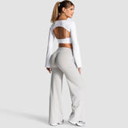 Charming Pro Scrunch Straight Leg Pants Butt Lifting Sculpting Wide Leg Leggings Gym Yoga Jogging Push Up Women Baggy Sweatpants - Matrix-studios.com