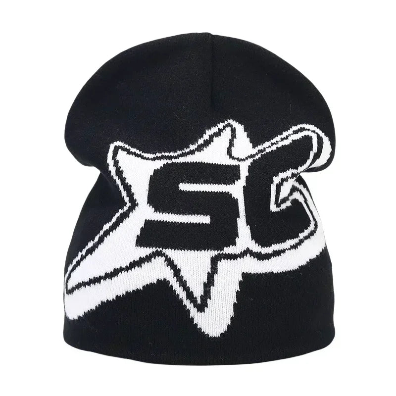 Y2K Letter Knitted Winter Autumn Beanie Cap Men Women Kanye Beanies Gorras Hombre Top Warm Skiing Hat Ear Hats Hip Hop Skullcap - Matrix-studios.com