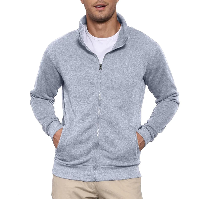 New Men's Sweat Jacket Pullover Hoodie Sweatshirt Man Without Hood with Zip Jacket Outdoor Sport Lightweight Streetwear M-3XL - Matrix Studios
