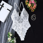 White Embroidered Lace Falafan Dress Set - Sexy Lingerie for Women - Sexy Bra Set with Strap Design on the Back 21077 - Matrix-studios.com