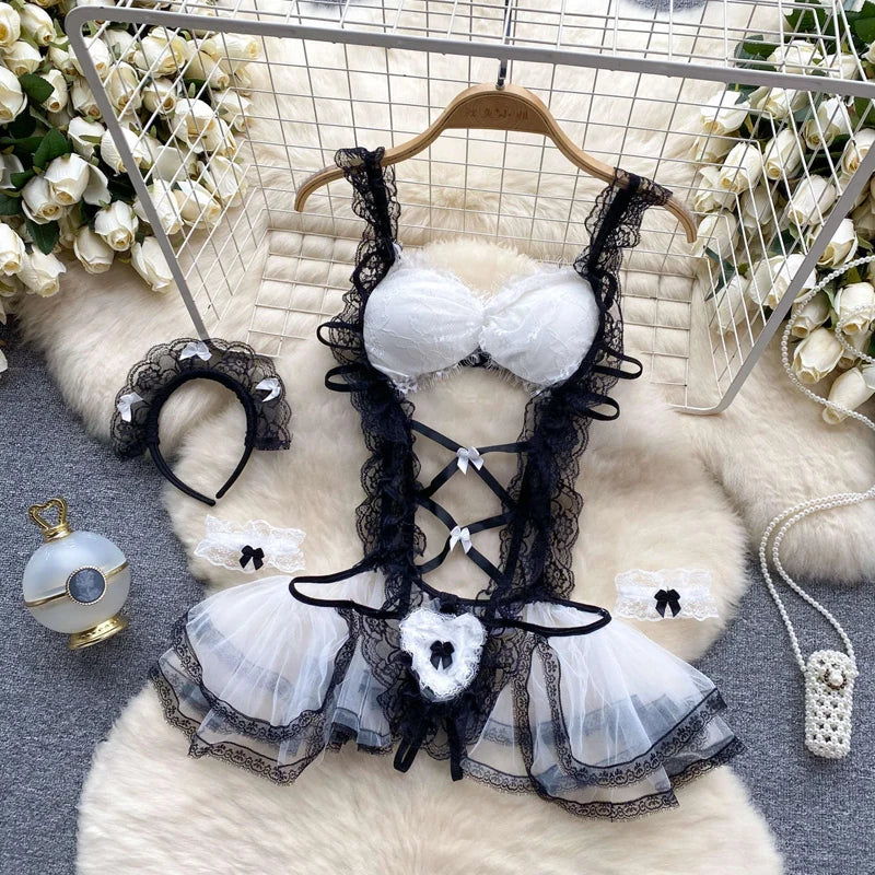 Women's Bras Women's Underwear Sets Sexy Lingerie Outfit Bra And Panty Set Woman Clothes Attractive Chest Suspenders Below Sex - Matrix-studios.com