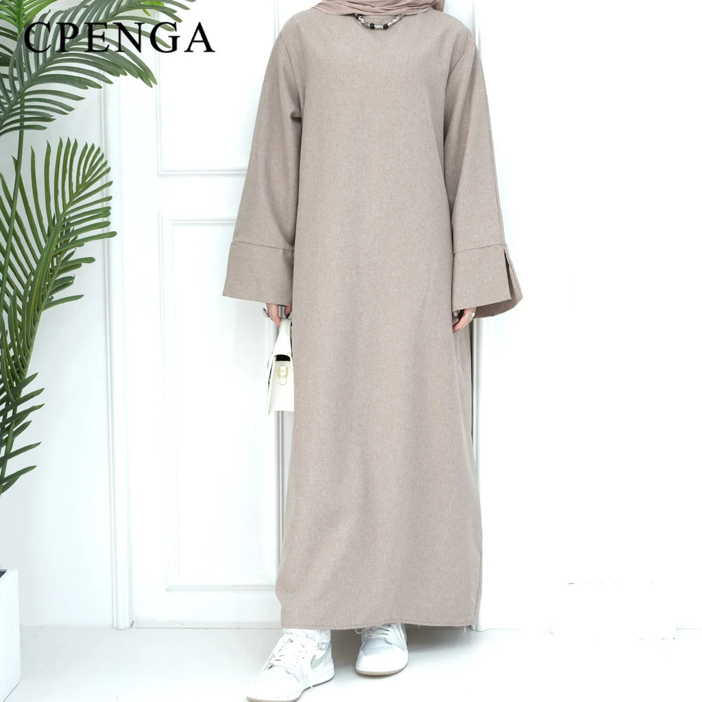 2024 New Dubai Abaya for Muslim Women Eid Ramadan Modest Dress Türkiye Loose Large Elegant Dress Gown Female Islam Clothing - Matrix-studios.com
