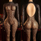 Fishnet Jumpsuit Hot Backless Sexy For Women Ultra-thin Summer Body Stocking Long Sleeve Mesh Lingerie Leotard Cosplay Jump Suit - Matrix Studios