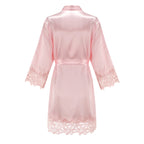 Bridesmaid Robes Rose Gold Bride Robe Wedding Bridesmaid Gift Satin Lace Robe Bridal Dressing Gown Bachelorette Party Pajamas - Matrix-studios.com