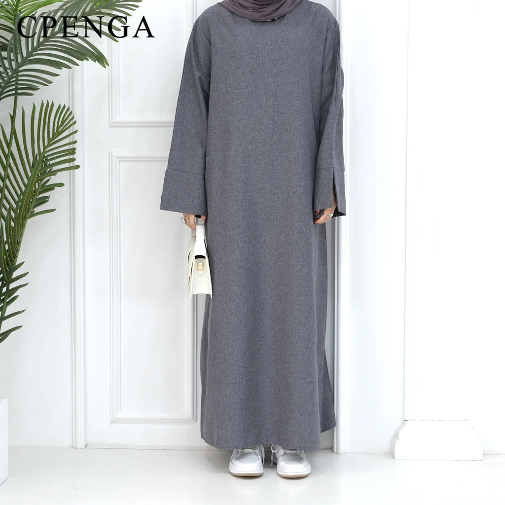 2024 New Dubai Abaya for Muslim Women Eid Ramadan Modest Dress Türkiye Loose Large Elegant Dress Gown Female Islam Clothing - Matrix-studios.com