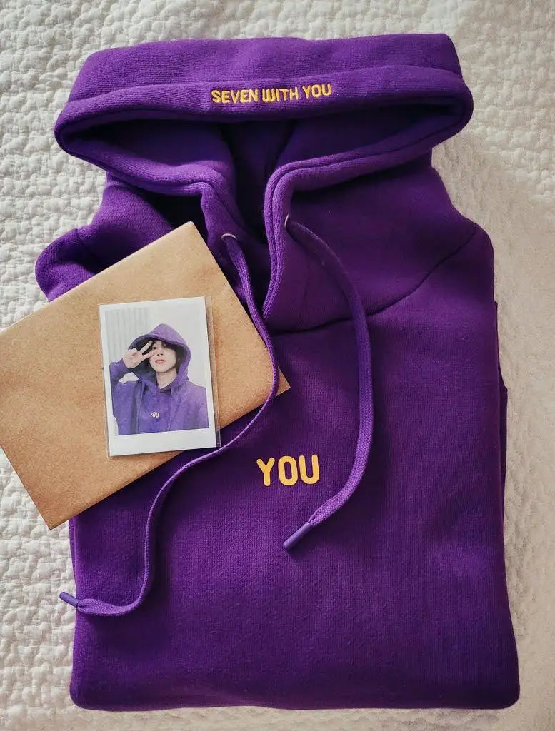 2025 Original  Hoodie Printed Seven With You 13 You Never Walk Alone Digital File Jimin Merch For Fans Card Purple Sweatshirt - Matrix Studios