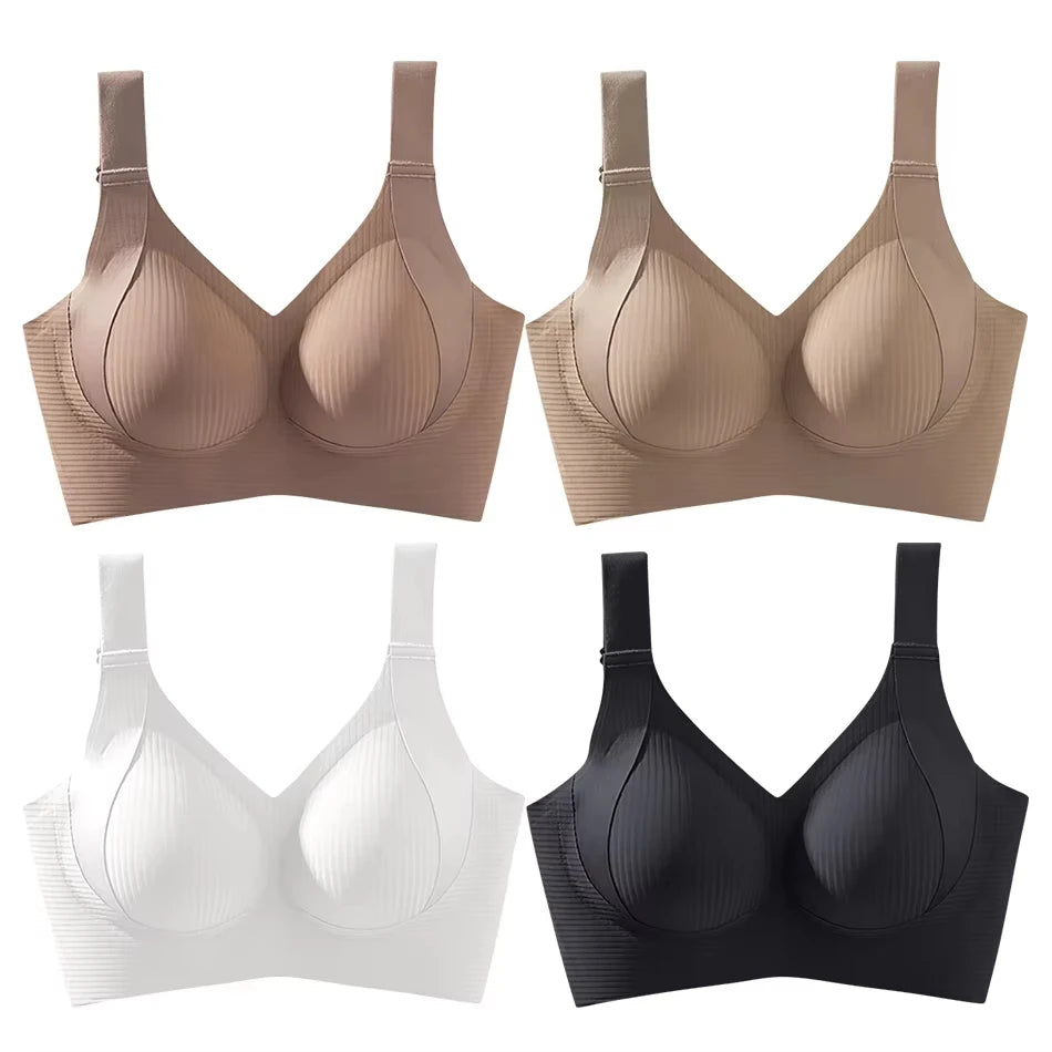1/2PCS Women's Seamless Underwear, Thin Style, Large Breasts, Small Breasts, No Wires, Pull-up And Anti-sagging Large Size Bra - Matrix Studios