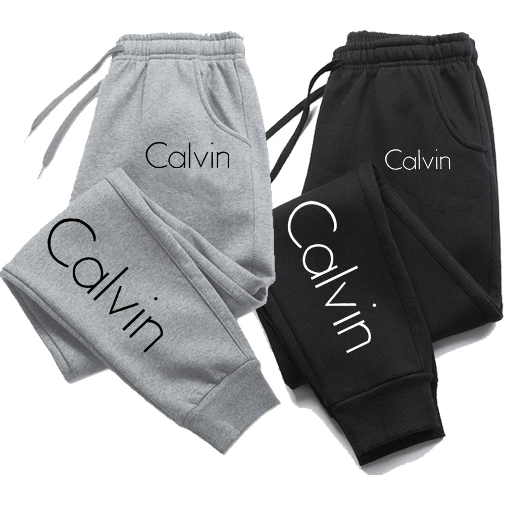 Casual Printed Sports Running Trousers Men Women Autumn Drawstring Long Pants Fitness Solid Sweatpants Unisex Gym Wear - Matrix-studios.com