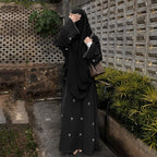 Luxury Dubai Butterfly Embroidery Abaya Muslim Women Modest Dress Islamic Femme Vacation Outfit 2025 Fashion Turkey Kaftan Robe - Matrix-studios.com