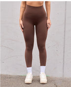 Seamless High Waist Sports Pants, Peach Hip Lift Back, V-Fold, Fitness Pants - Matrix-studios.com