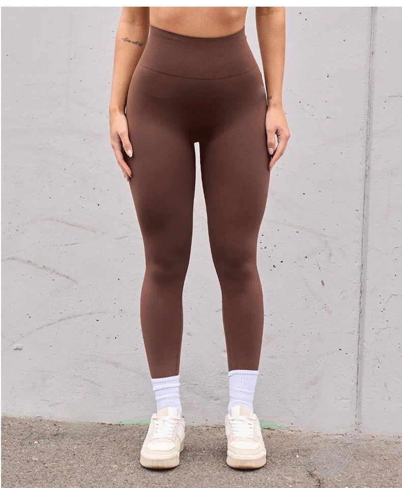 Seamless High Waist Sports Pants, Peach Hip Lift Back, V-Fold, Fitness Pants - Matrix-studios.com