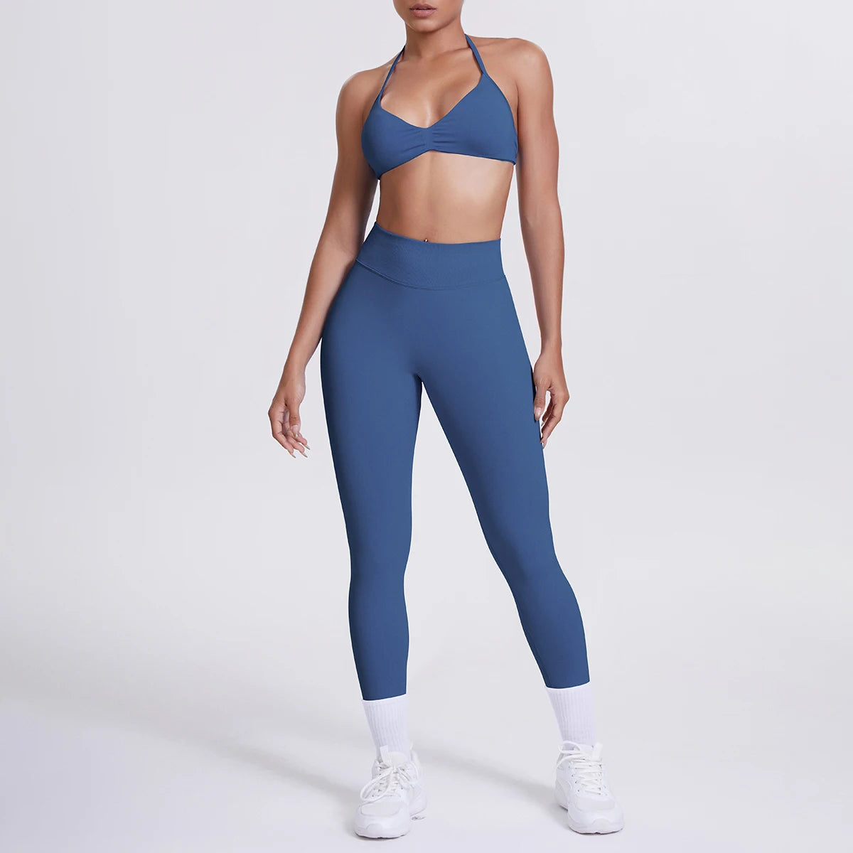 Women 2pcs Patchwork Sport Yoga Suit Training Sleeveless Sport Gym Tops Tummy Control Slimming Booty Leggings Yoga Suit Sports - Matrix-studios.com
