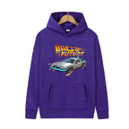Back To The Future Retro DeLorean Car Print Hoodie Long Sleeve Tops Men Casual Streetwear Pullover Spring Autumn Unisex Clothing - Matrix Studios