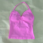 HBC Sexy V Neck Gym Tank Top Longline Strappy Vest Women Seamless Sports Running Tank Top Slim Fit Yoga Padded Workout - Matrix-studios.com