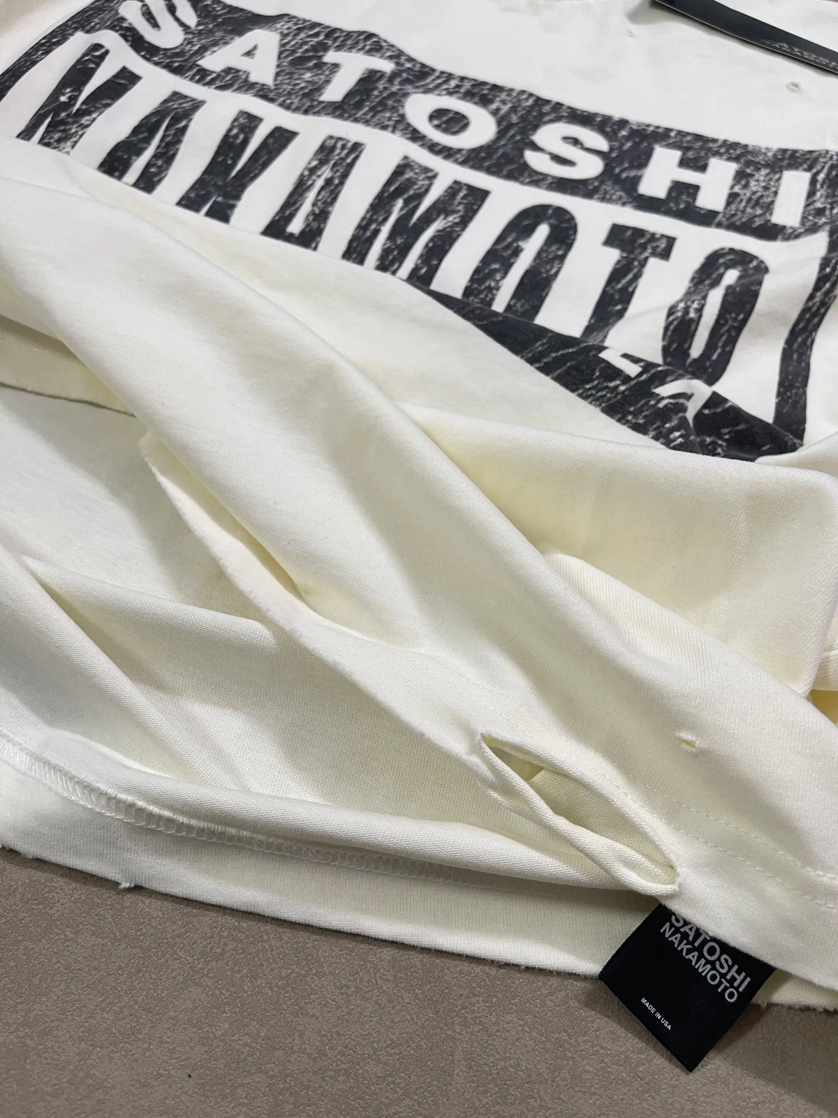 Apricot Color Satoshi Nakamoto Hole T Shirt Men Women Tee Tops T-Shirt - Matrix-studios.com