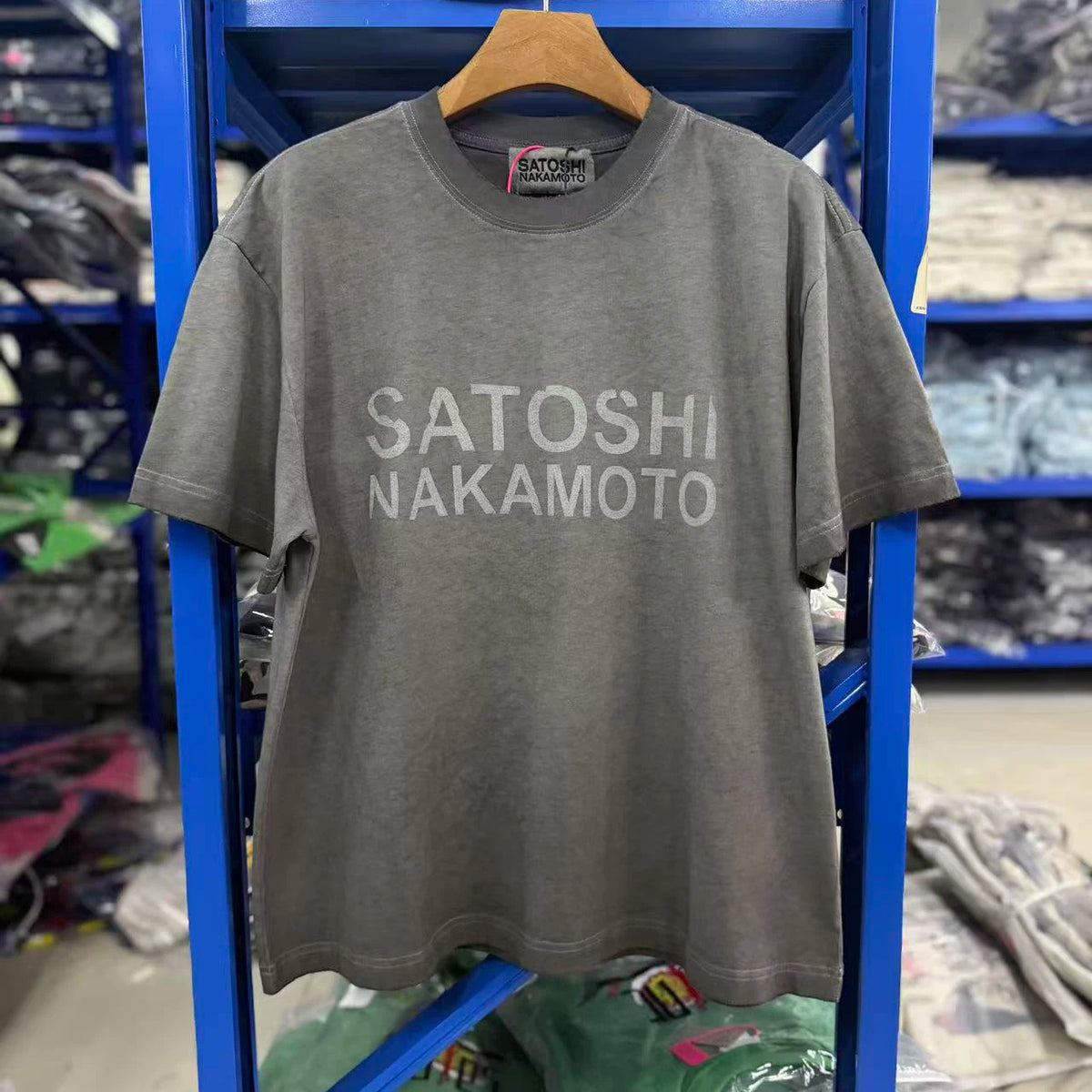 American Trend Brand SATOSHI Classic Vintage Print T-shirt New High Street Fashion Style Short-sleeved for Both Men and Women - Matrix-studios.com