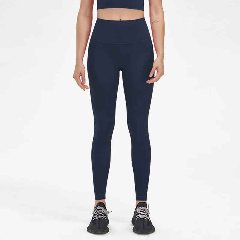 SOISOU Nylon Yoga Pants Gym Leggings Women Girl Fitness Soft Tights High Waist Elastic Breathable No T Line Sports Pants - Matrix-studios.com