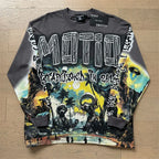 2026 New MIXED EMOTION Long Sleeve T-shirt Men Women High Street Full Print Best Quality Crewneck Hip Hop Oversized Tops - Matrix Studios