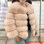 QUEENTINA Real Fox Fur Coat Winter Women'S New Fashion Furry 2025 Leather And Skin White Clothing Natural New In Coats & Jackets - Matrix Studios