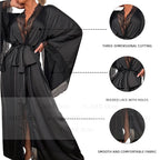 Ultra Long Birde Wedding Robe Dress White Kimono Lady Loose Sleepwear Sexy Big Lace Sleeve Bathrobe Nightwear Rayon Peignoirs - Matrix-studios.com