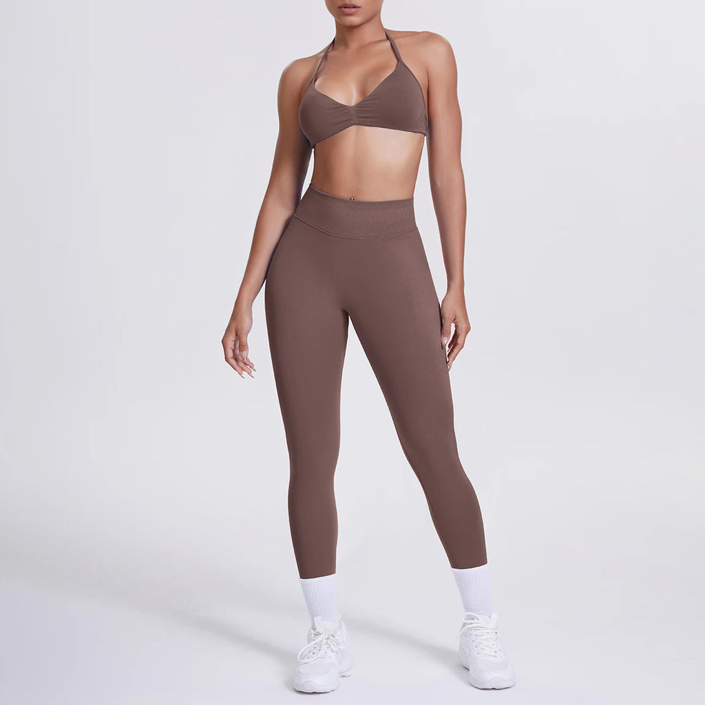 Women 2pcs Patchwork Sport Yoga Suit Training Sleeveless Sport Gym Tops Tummy Control Slimming Booty Leggings Yoga Suit Sports - Matrix-studios.com