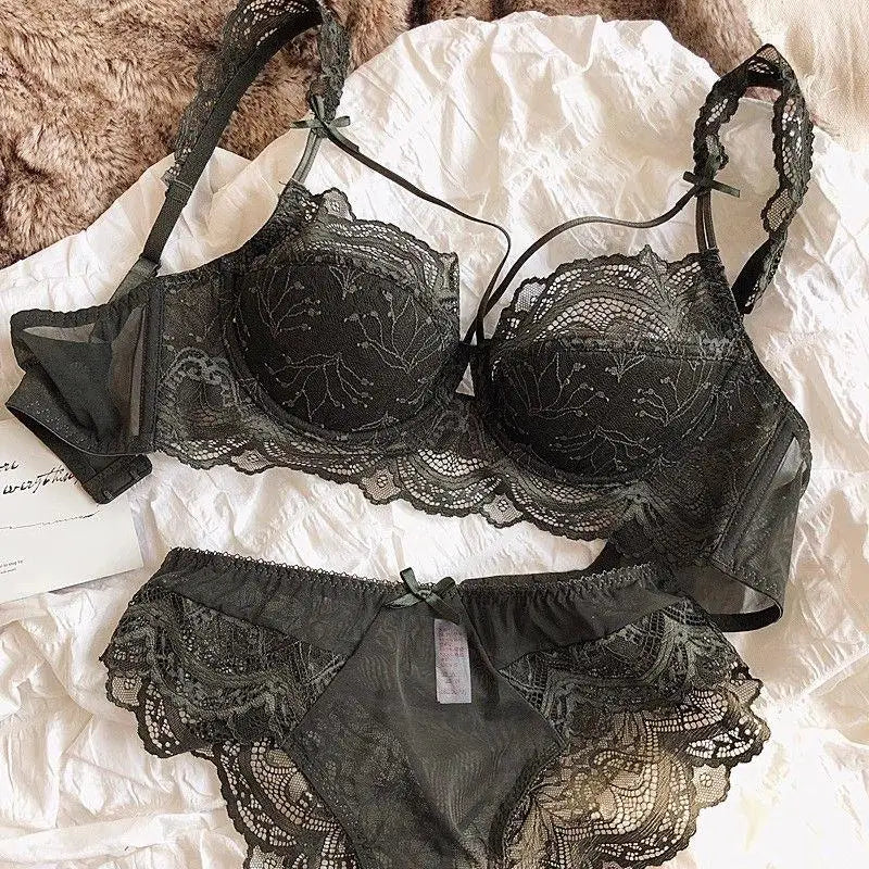 MOYISU Adjustable Lace Bralette for Small Chest Bra Set Removable Straps & Thin Padding Soft Wire Comfort Muslim Girls Underwear - Matrix-studios.com