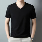 2026 Men's New Waffle V Neck Short Sleeved T-shirt Summer Comfortable Top - Matrix Studios