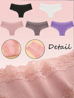 3Pcs/set Women Cotton Lace Panties Floral Intimate Underwear Trendy Patchwork Lace Briefs Female Soft Underpants Lingerie S-XL - Matrix Studios