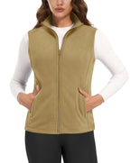 TACVASEN Autumn Winter Soft Warm Vest Womens Fashion Fleece Sleeveless Jacket Lightweight Outdoor Casual Zipper Front Waistcoat - Matrix Studios