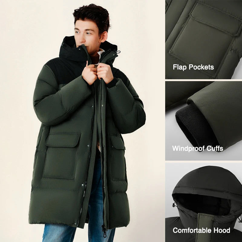 Semir Down Jacket Men 2026 New Waterproof Thick Outerwear Long Length Winter Clothing Couple - Matrix Studios
