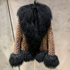 Sheep Collar Coats Women Winter Luxury Mongolian Fur Leather Jackets with Long Sleeve 7251 - Matrix Studios