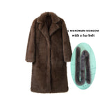 Neo Mint Winter Warm Fluffy Gradient Eco Fur Jacket Women Luxury Long Faux Fox Fur Coat Street Furry Outerwear Overcoat - Matrix Studios