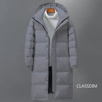 New Winter Men Long Puffer Jackets Hooded Casual Duck Down Coats Quality Male Outdoor Windproof Warm Winter Parkas Mens Clothing - Matrix Studios