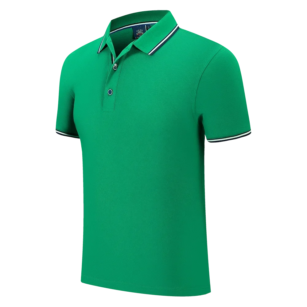 100% Cotton Quality Polo Logo Personalization Men Women Short Sleeve Shirts Striped Lapel Golf Tees Summer Top Shirt Custom - Matrix-studios.com