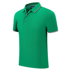 100% Cotton Quality Polo Logo Personalization Men Women Short Sleeve Shirts Striped Lapel Golf Tees Summer Top Shirt Custom - Matrix-studios.com