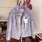 Fancy Rani Natural Rabbit Fur Coat Women Winter Jacket Real Leather And Fur Women's Clothing Female Outerwears With 2024 - Matrix Studios