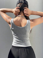 Summer Tight Tank Top Breathable And Comfy Sleeveless Ves For Women's Summer Outfits Camisole Tank Top Beauty Back Underwear - Matrix-studios.com