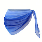 Chiffon Material Beach Dress UPF Protection Short Length Sarongs Gradient Color Breathable Quick-Dry Swimsuit Coverups - Matrix Studios