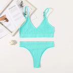 Women Seamless Bra Set Push Up Bras V-neck Tops High Rise Briefs Seamless Underwear Wire Free Brassiere Sexy Lingerie Set - Matrix-studios.com