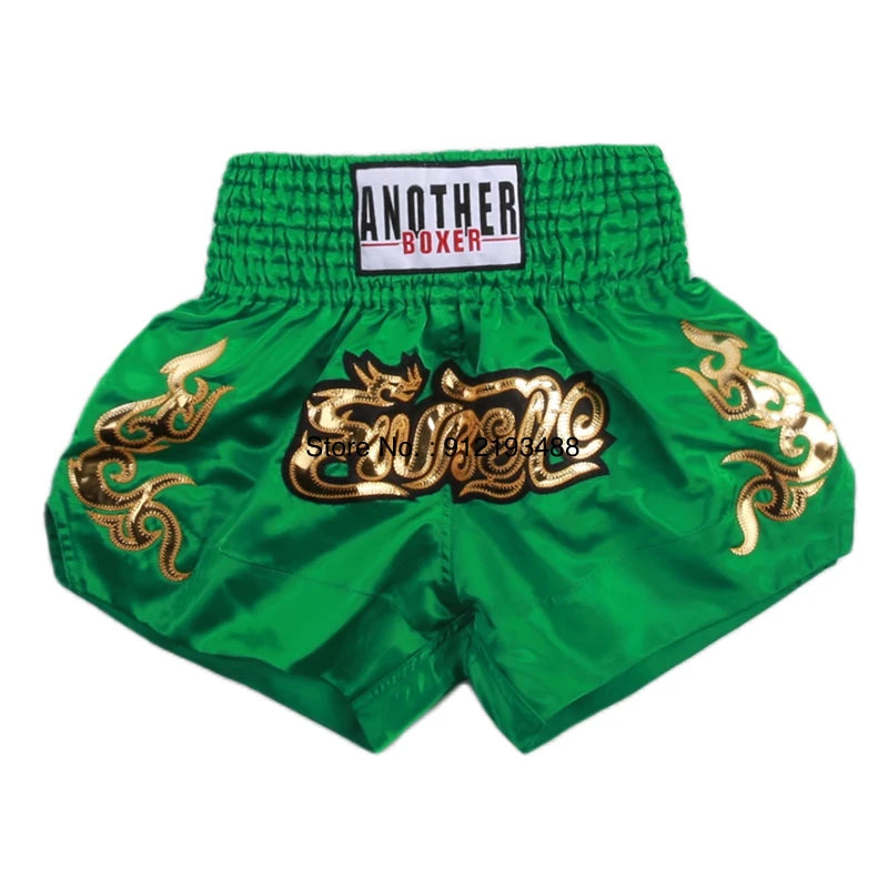 Muay Thai Shorts 2024 New Boxing Shorts Women Men Child Embroidery Kickboxing Training Pants Sanda Martial Arts Fight Equipment - Matrix Studios