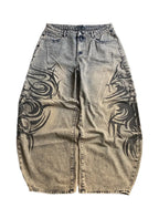 Y2K New Retro Centipede Embroidery Pattern Washed Oversized Wide-Leg Pants Street Gothic Harajuku Floor Pants For Men and Women - Matrix Studios