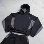 Autumn and winter new trendy men's and women's high street Japanese casual sports letter hooded sweatshirt and pants set