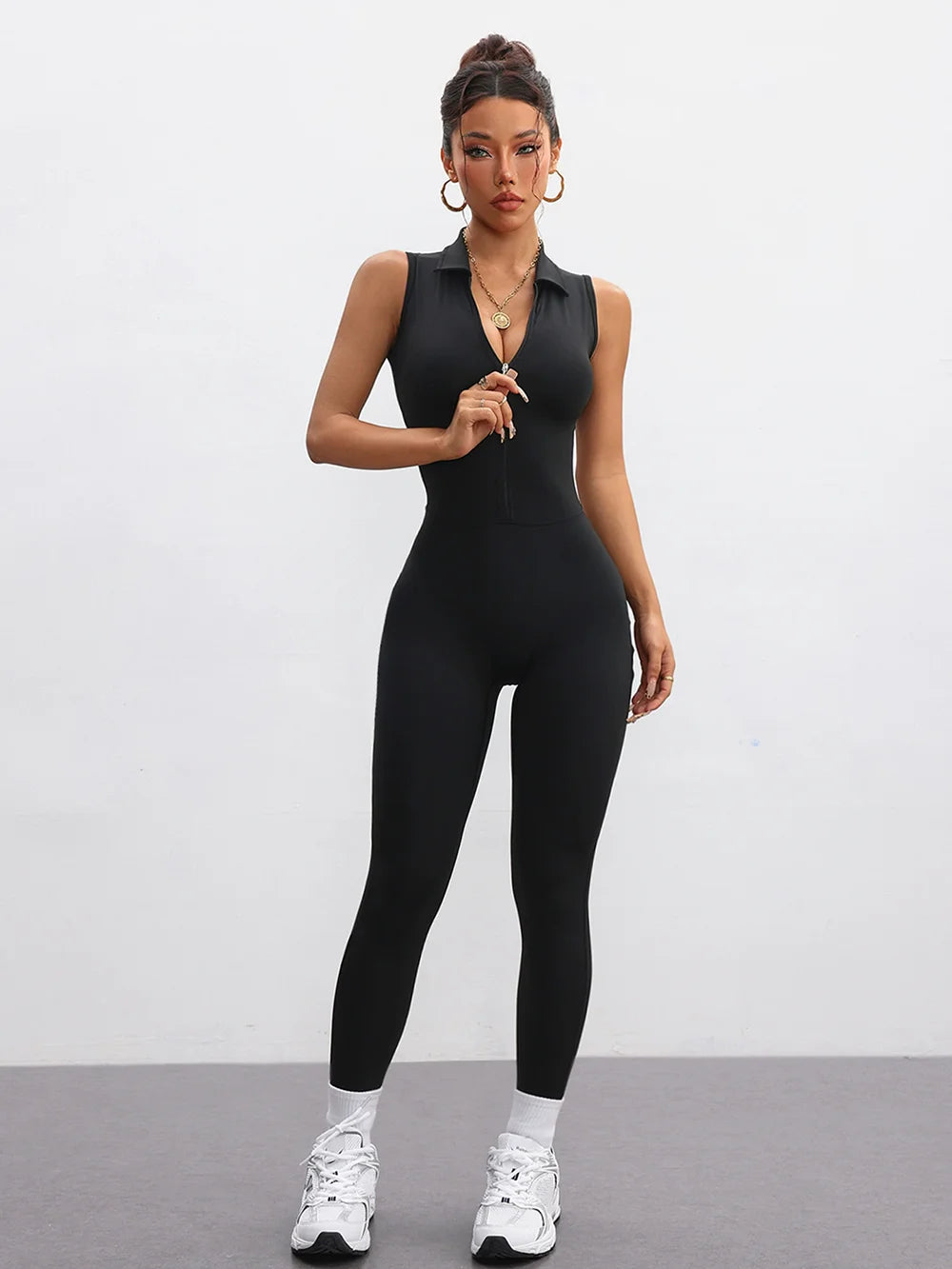 Back-Hollowed-Out Mesh One-Piece Yoga Dress Feminine Hip-Lifting Exercise One-Piece Long Pants Fitness Fashion clothing - Matrix Studios