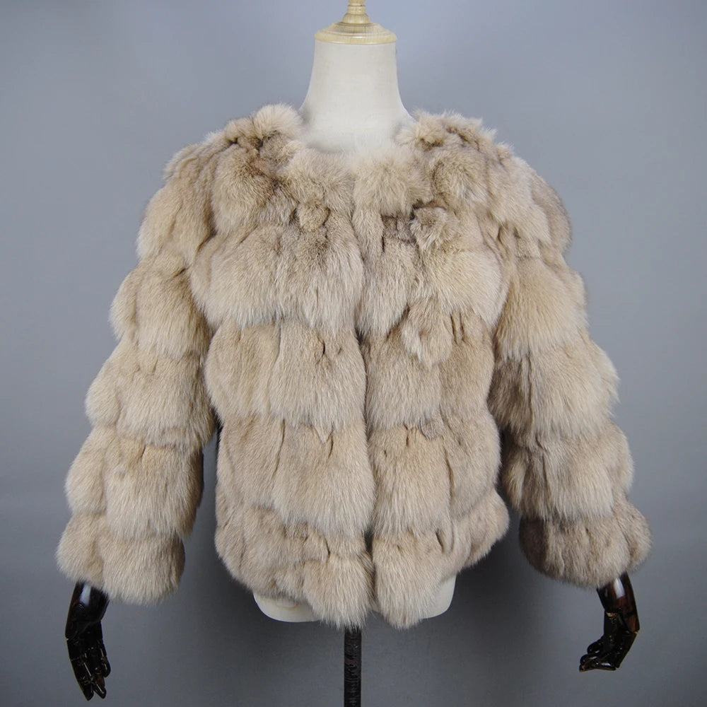 2026 New Style Real Fur Coat 100% Natural Fur Jacket Female Winter Warm Leather Fox Fur Coat High Quality Fur Vest - Matrix Studios
